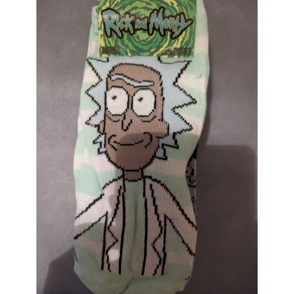 Rick and Morty No Show Socks 6ct Shoe Size 4-10